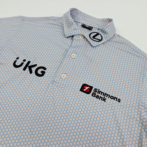 FootJoy Other - FootJoy Tour Issue Performance Golf Polo Mens‎ Small Blue Geometric Print
